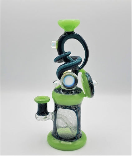 Cambria Glass X MyComann Blue and Green RETICELLO RIG - Goodiesheady