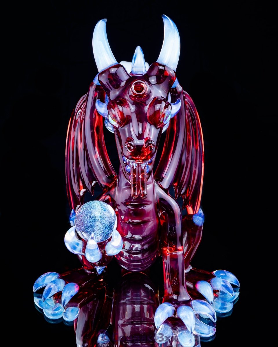 Scoz Glass Medium Red Dragon – Goodiesheady